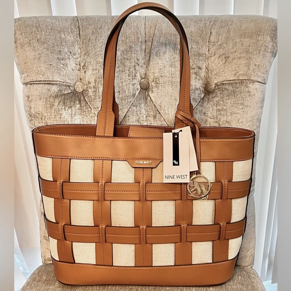 Nine West Sutton Place Tote in Caramel - NWT